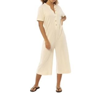 Sisstrevolution Ashton Knit Jumper Cropped Jumpsuit Lounge Romper Cream …